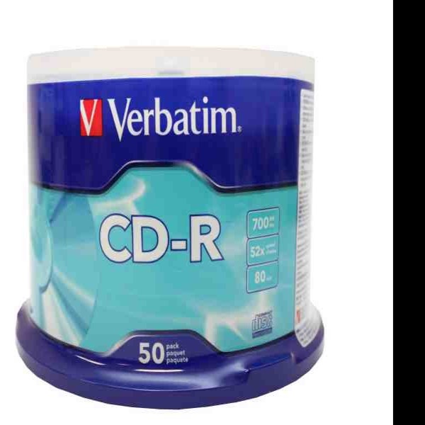 CD-R VERBATIM 52X 80MIN. 700MB TORRE C50 PZ 94691